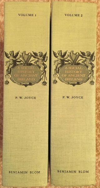 A Social History Of Ancient Ireland By Pw Joyce,  1968 2 - Volume Set,  Hardcover Nf