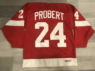 Ccm Bob Probert Detroit Red Wings Red Nhl Ultrafil Hockey Jersey Sz Large