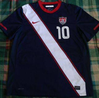 Nike USA AUTOGRAPHED Landon Donovan 10 US National Soccer Team Jersey MENS XL 3
