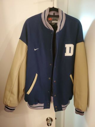 Dallas Cowboys Nike Varsity/letterman Wool/leather Jacket/coat (2xl) Nfl Jersey