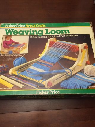 Fisher Price Arts & Crafts Weaving Loom Vintage Rare Year 1983 Ages 8 And Up