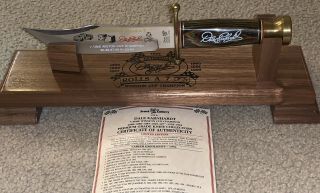 Dale Earnhardt Sr Bowie Knife 7 Time Winston Cup Champion Frost Cutlery Rolls