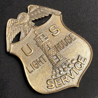 Vintage Nautical U.  S.  Lighthouse Service Badge National Parks Service Badge