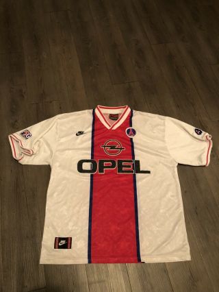 Vintage Nike Paris Saint - Germain Psg Away 1995 - 1996 Jersey Xl