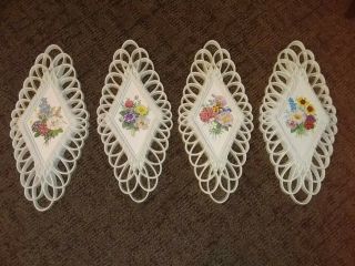 Vintage Country Wall Hanging Plaques - Burwood Products Set Of 4 - 1970 