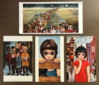 Vintage Keane Big Eye Postcards 