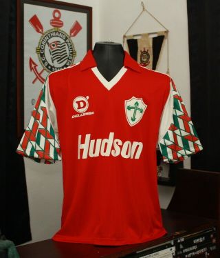 Match Worn Jersey Shirt Portuguesa Brasil Brazil 1991 Brazilian Tournament Delle