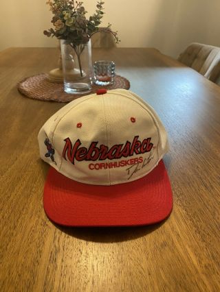 Vintage Nebraska Cornhuskers Sports Specialties Script Snapback Hat Twill Signed