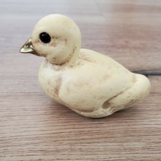 Rare Vintage Elli Malevolti Of Italy Duckling With Brass Beak And Glass Eyes