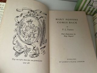 Mary Poppins,  Mary Poppins in the Park and Mary Poppins Comes Back Books 1965/66 3