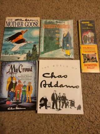 Charles Chas Addams Books Mother Goose Creature Comforts Monster Rally & Evil