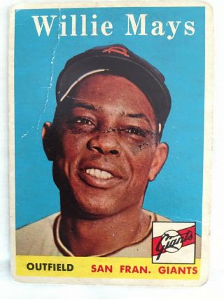 1958 Topps Willie Mays San Francisco Giants Topps 5 Baseball Card