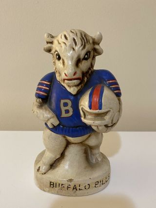 Vintage Buffalo Bills Mascot Coin Bank Statue Rare Nfl