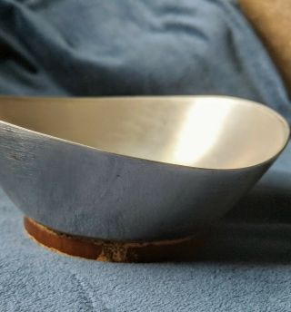 Brown And Bigelow Bowl Vintage Mid Century Modern Aluminum B&b Remembrance