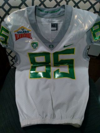 Oregon Ducks Nike Team Player Issue Game Jersey With Alamobowl Patch