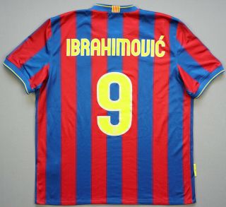 Fc Barcelona 2009/10 Home Xl Jersey Football Shirt Trikot Zlatan Ibrahimovic