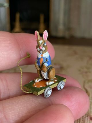 Vintage Miniature Dollhouse Artisan Rabbit Children 