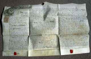 1767 EVERCREECH in SOMERSET Historical Manuscript Vellum Document with Wax Seals 2
