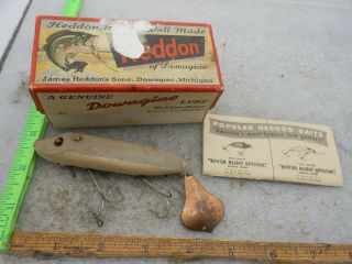 Vintage Heddon Gray Mouse Flap Tail Fishing Lure W/ Box & Papers 9700 Gm