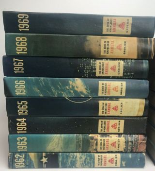 1962 - 1976 Grolier Book Of Knowledge Annual Encyclopedia 15 Vol.  Set Young Adult