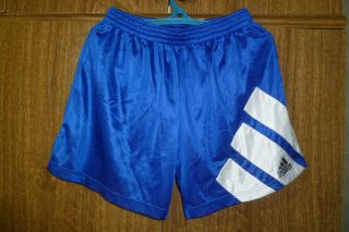 Rare Adidas Equipment Vintage Football Shorts 90s Schalke 04 Blue Men Size M /34