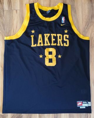 Nike Kobe Bryant 8 Nba Los Angeles Lakers Jersey 3xl Black Throwback