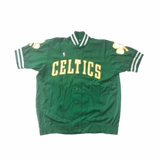 1988 Boston Celtics Og Sand Knit Warmup Team Issued Pro Cut Game Jacket Sz 42