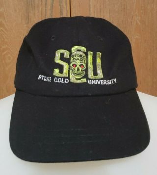 Vintage Steve Austin Stone Cold University Wwf Wwe Wrestling Cap Hat 1998 Vtg