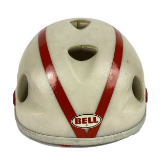 Bell Vintage Helmet Bicycle Skateboarding Helmet White 7 3/4 Hook & Eye Pads