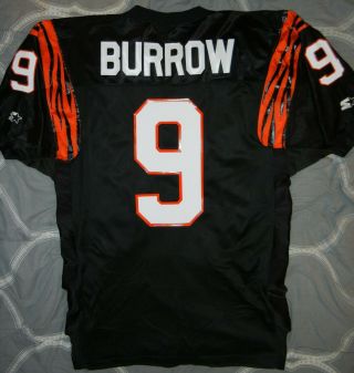 Joe Burrow Cincinnati Bengals Authentic Throwback Jersey Size 48 Customized Lsu