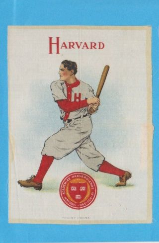 1910 Lg Murad Tobacco Silk S21 Harvard University Baseball Player Tough