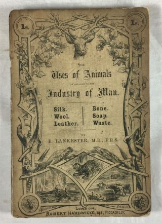 Uses Of Animals In Relation To The Industry Of Man,  First Course 1860,  Lankester