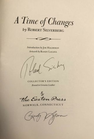 Signed By Robert Silverberg & More - A Time Of Changes - (1988) Easton Press