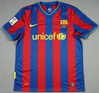 Fc Barcelona 2009/10 Home M Medium Football Shirt Jersey Camiseta Trikot