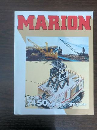 Marion Power Shovel - Model 7450 Dragline - Vintage Brochure Mining Orig 1970s