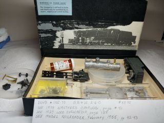 Vintage Ho Scale Boyd Steam Engine Kit G B & W 2 - 6 - 0 Box