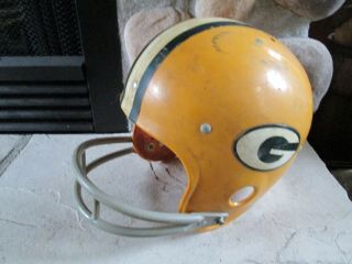 Vintage 1960’s Green Bay Packers Rawlings Football Helmet Youth Kids Hnfl Large