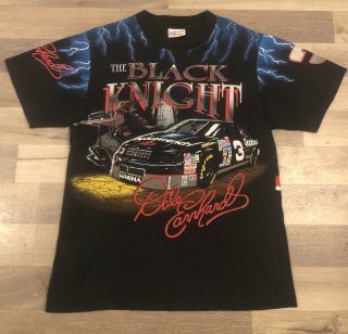 Vintage Dale Earnhardt Black Knight Nascar Racing Lightning All Over Print Shirt
