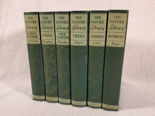 The Nature Library Vol 1 - 6 Birds Trees Animals Flowers Doubleday Doran 1926