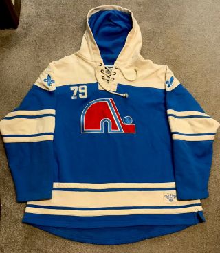 Quebec Nordiques Nhl Vintage Old Time Hockey Pullover Hoodie Men’s 2xl Sewn