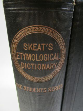 1882,  First Edition,  Skeat,  An Etymological Dictionary Of The English Language
