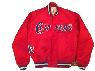 Starter Los Angeles Clippers Red Satin Jacket Men’s Large