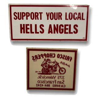 Vintage Hells Angels Motorcycle Club Sticker - Support Your Local Hells Angels