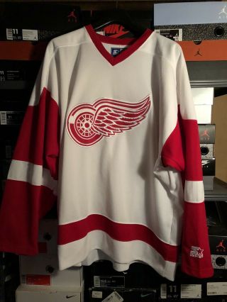 Vintage Detroit Red Wings Sergei Fedorov 91 Starter White Nhl Hockey Jersey Xl