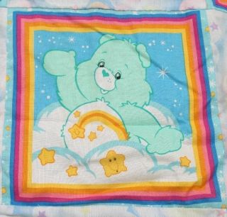 Care Bears Blanket Vintage Baby Infant Blue Retro Antique Throwback 80s Cartoon 3