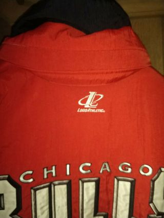 Logo Athletic Chicago Bulls Jordan Era Vintage Men ' s LG Winter Coat vguc 2