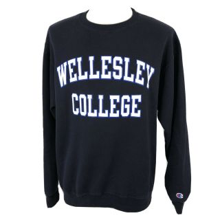 Vintage 90s Wellesley College Champion Sweatshirt Blue Men’s M/l Large L Shirt