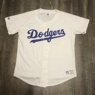 Vintage Russell Athletic Los Angeles Dodgers Baseball Jersey Mens L Mlb Usa Made