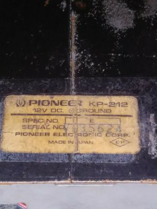 Vintage Pioneer KP - 212 Car Stereo Cassette Player 1970s estate find 2