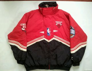 Vintage Jordan Era Logo Athletic Chicago Bulls Jacket In Size Xl